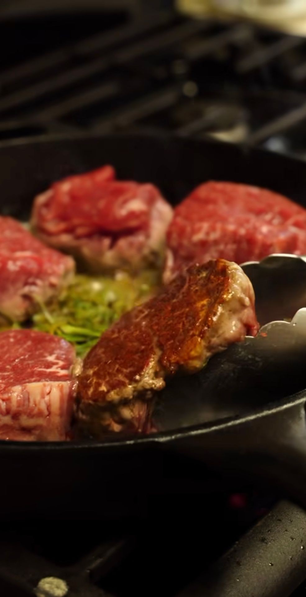 Filet Mignon Cooked in Herbs and Butter